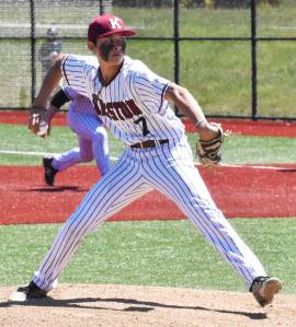Nicholas Zeller-Singh/Kitsap News Group photos
Buc Chayton Walker pitches against Enumclaw.