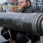 Neiko Froehner lifts 330 pounds in the Strongman competition.