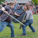 Damon Williams/Kitsap News Group photos
Aspiring Viking warriors engage in mock combat under the tutelage of Glamfolk instructors.