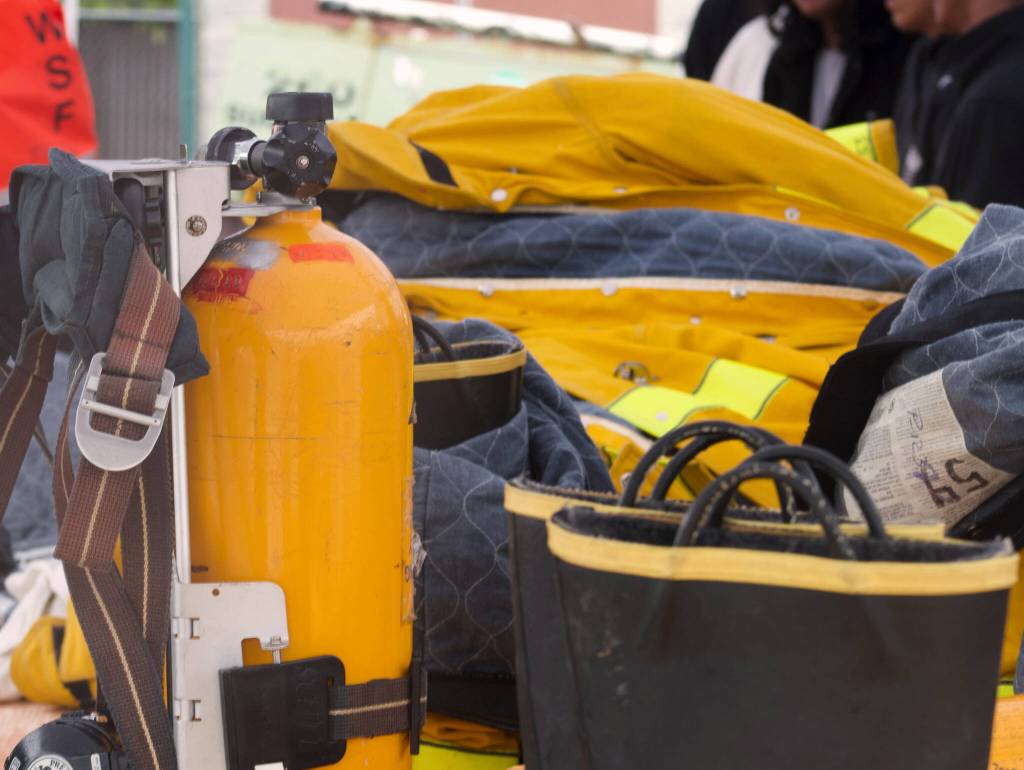 Firefighting gear used by WSF crewmembers.