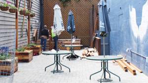 Elisha Meyer/Kitsap News Group photos
A look at the continuing work on the Backstage Alley next to the Polaris Theater in downtown Port Orchard.