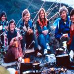 All seven of the whitewater women during their trip from Chicken to Eagle, Alaska.