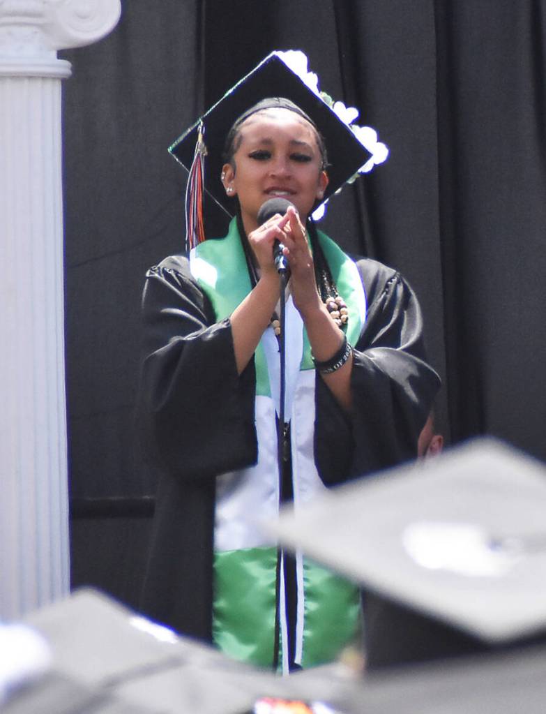 CKs Olivia Falana sings in front of her classmates.