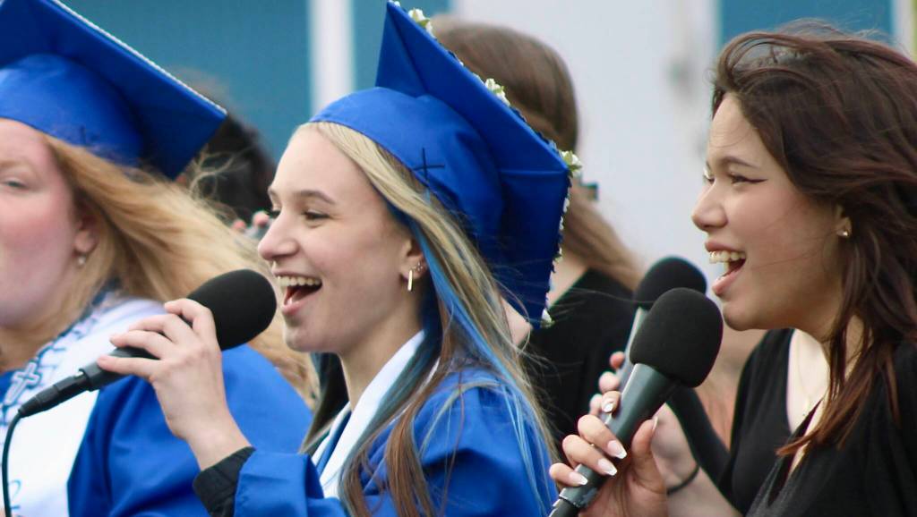 Riley Kingsbury of Olympic sings with her high school jazz choir one final time as a student.