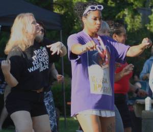 Molly Hetherwick/Kitsap News Group photos
Dancers show off their moves to The Cupid Shuffle and The Electric Slide.