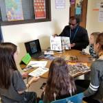 JD Sweet courtesy photos
JD Sweet shares his comic series The Ring Masters with students.