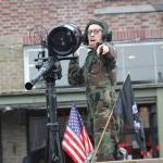 Some paraders brought big cars. This guy packed the big guns.