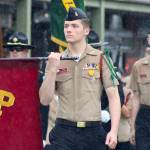 South Kitsap High School NJROTC students lead the way for the first segment of this years parade.