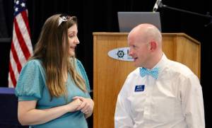 Elisha Meyer/Kitsap News Group
John Morrissey, right, serves as the chair of the Greater Kitsap Chambers Board of Directors.