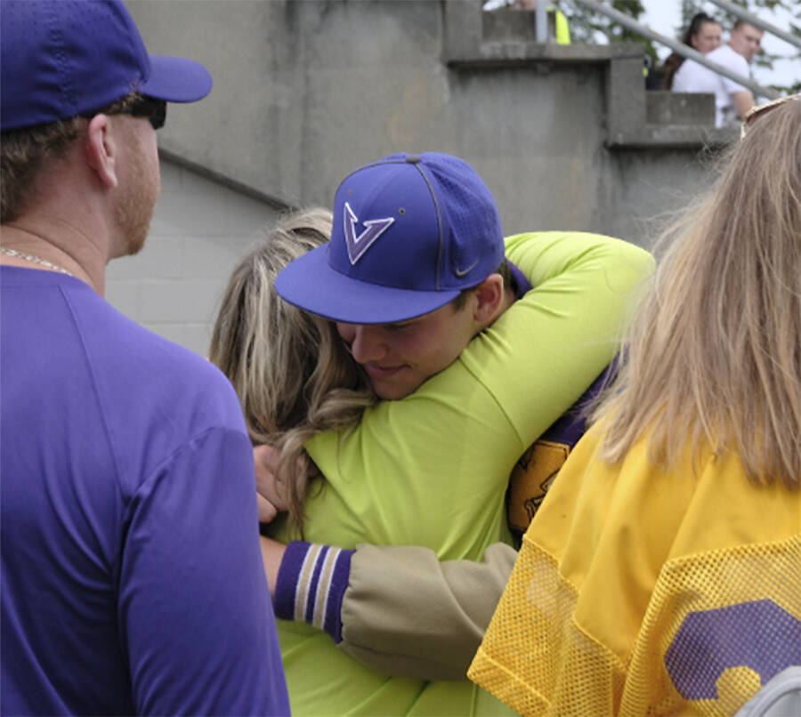 Lots of hugs were seen around the stadium as people showed support for one another.