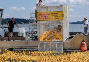 File photos
The annual Rotary Duck Race takes place July 28 at 3 p.m. on the Silverdale waterfront.