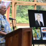 Robert Roblee reads a letter written by Johnson thanking SKF&R and its staff for medical assistance given to Johnson in 2006.