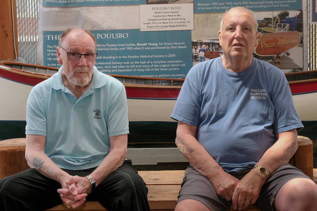 Brothers Dave, left, and Jim Shields, longtime members of the Poulsbo Historical Society, were instrumental in the creation of the Maritime Museum.