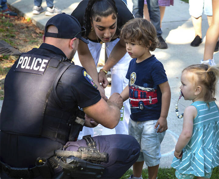 National Night Out is a chance for community to get to know officers so especially children arent afraid of them.