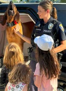 COBI courtesy images
Bainbridges K9 unit was popular with the kids at National Night Out.