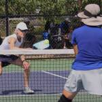 Sandy Capello faces off against Kazue Wickens in the Founders Tournament.
