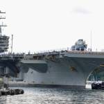 The USS Ronald Reagan arrives at Naval Base Kitsap in Bremerton Aug. 13.