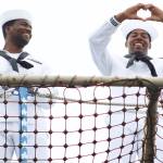 Kyzer Jones, right, from Texas sends a heartfelt message from the USS Ronald Reagan.