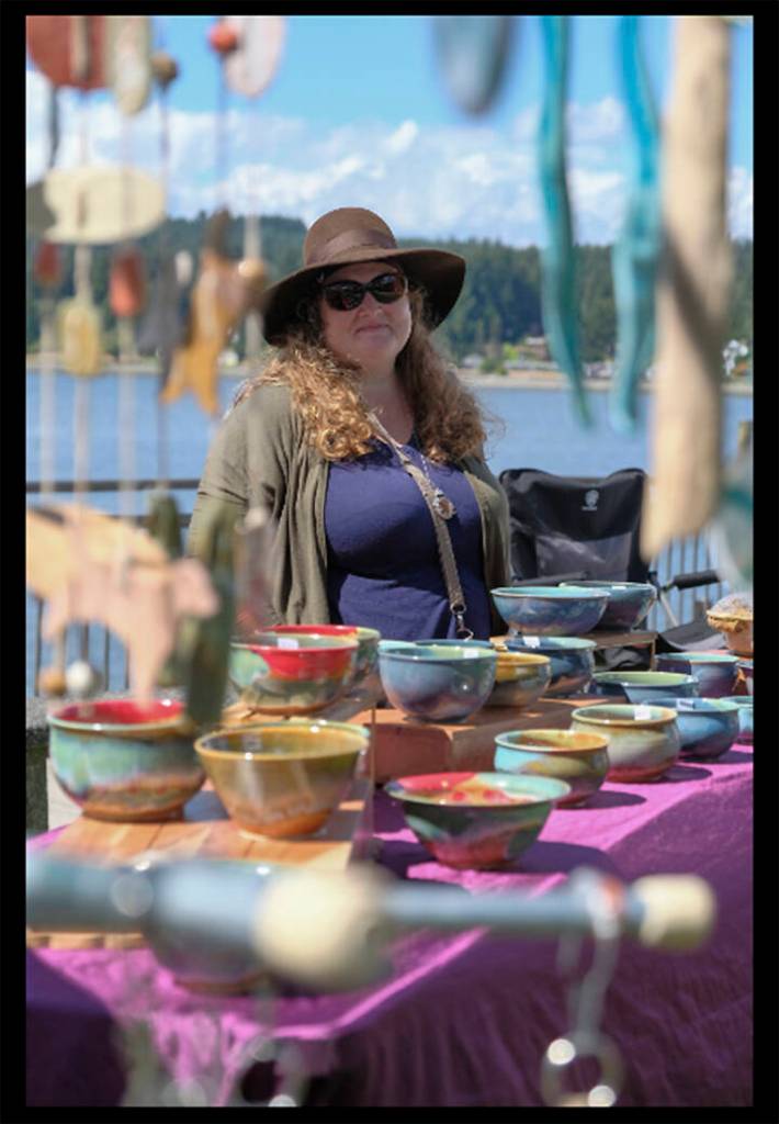 Sallie Naus ceramics survived the storm as she took them safely home.