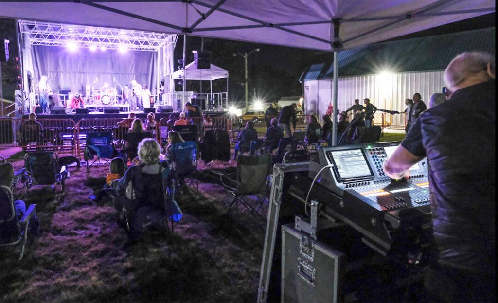 It was an intimate setting for a concert this night at Van Zee Field.