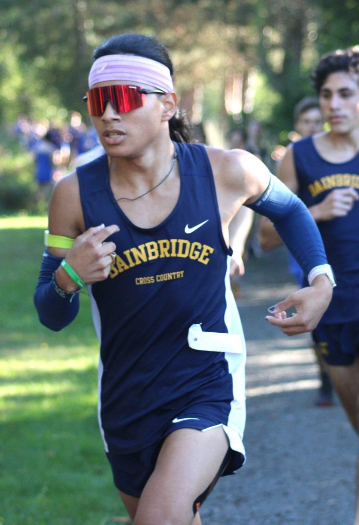 Bainbridge senior Marcus Stroman cruises his way down the 2-mile course in Kingston.