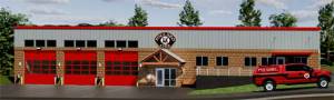 PFD courtesy image
A conceptual drawing of the new fire station on Viking Avenue.
