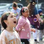 Ted Macomber courtesy photos
Olalla Elementary School students celebrate attendance success with a bubble party.