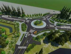 WSDOT courtesy image
Roundabout design for Highway 305 and NE Port Madison Road and NE Seabold Road. One is not available yet for the one at High School Road and Highway 305.