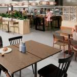 The dining area of the restaurant.