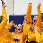 Elisha Meyer/Kitsap News Group photos
Bainbridge celebrates its first district championship in program history.
