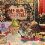 Holiday decor is displayed in a downtown Poulsbo storefront.