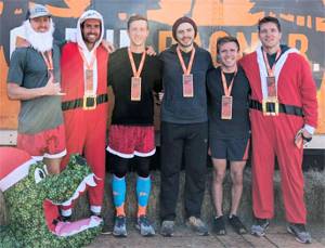 Devon Jacob courtesy photos
Ross Burk, Simon Camponuri, Nick Boles, Lucas Thompson, Devon Jacob and Thomas Gill won a recent race in Florida. They ran for Kingstons cross-country team a dozen years ago.