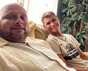 VMFH courtesy photo
Jonathon Lyons was worried about telling his son, at right, that he had breast cancer because of the stigma.