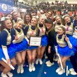 Darienne Schoonmaker courtesy photo
The BHS cheer team celebrates its second-place finish at the WIAA competition, the highest award the team has won in school history.
