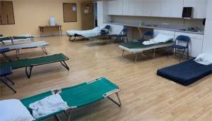 Roland Arper courtesy photo
Cots are made up for those in need at the severe weather shelter in Port Orchard.