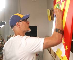 Jimmy Danko courtesy photos
Dankos creative process starts with sketches and photography before transferring them to canvas or wood panels.