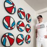 Danko has many pieces that represent his personal connection to both art and athletics.