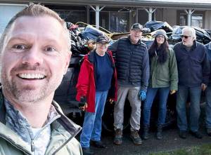 South Kitsap Rotary courtesy photos
Shane Wood, SK Rotary community outreach chair, with a crew of volunteers.