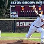 SK pitcher Brody Gadberry delivers a pitch in a game against Puyallup March 25 in Port Orchard.