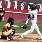Luke Caputo/Kitsap News Group photos
South Kitsap right fielder Carson Puryear swings at a pitch in a 7-3 loss to the Puyallup Vikings March 25 in Port Orchard.