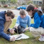 GPC courtesy photos
Timoteo Butler, left, Indie Becker, and Sofia Butler of Catalyst Public Schools explore the anatomy of a salmon.