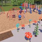 Northwest Playground Equipment courtesy images
A rendering of the new playground to be constructed at Gordon Elementary this summer.