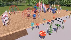 Northwest Playground Equipment courtesy images
A rendering of the new playground to be constructed at Gordon Elementary this summer.