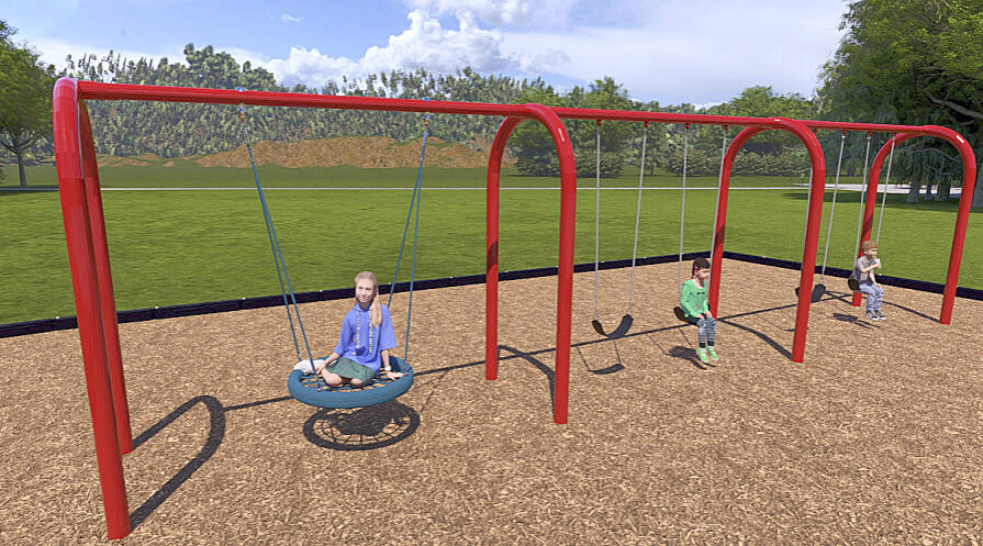 The project also includes a swingset.