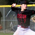 Kingston starting pitcher Chayton Walker throws a pitch in a 10-0 loss to the Bainbridge Spartans April 2.