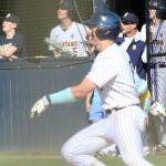 Luke Caputo/Kitsap News Group photos
Spartan Duncan Bos had 3 RBIs in a 15-1 win over the Bremerton Knights April 15 at Bainbridge High School.