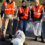 Kitsap Commissioners Oran Root ( District 2), Katie Walters ( District 3) and Christine Rolfes ( District 1) helped clean up trash in Gorst.