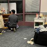 A mock bedroom at Mountain View Middle School.