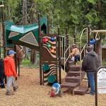 The playground at Rotary Morrow Community Park.