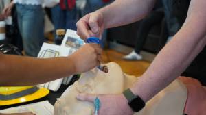 VMFH courtesy photos
Students were shown a hands-on demo by the Bremerton Fire Department at the healthcare camp.
